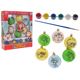 Komplet božičnih okraskov z barvami