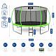 Aga SPORT EXCLUSIVE Trampolin 430 cm Svetlo zelena + zaščitna mreža + lestev