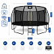 Aga SPORT EXCLUSIVE Trampolin 500 cm Črna + zaščitna mreža + lestev