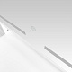 Aga Toaletna mizica z ogledalom in LED-osvetlitvijo + tabure MRDT29 Bela