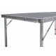 Aga Zložljiva kamping miza 120x60x54/60/70 cm Siva