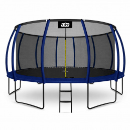 Aga SPORT EXCLUSIVE Trampolin 500 cm Temno modra + zaščitna mreža + lestev