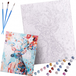 Aga Slikanje po številkah 40x50cm cvetlični jelen