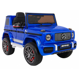 Mercedes AMG G63 za otroke Modra barva + daljinski upravljalnik + MP3 LED + počasen zagon + EVA + pasovi