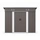 Aga vrtna hiška 217x174x110 cm sivo-rjava