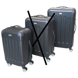 Komplet kovčkov Linder Exclusiv LUXURY vel. S,L Črna 2CZ021