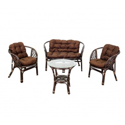 Aga Ratanova garnitura Bahama Temno rjava/Rjava