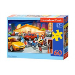 CASTORLAND Puzzle 60 kosov - Bencinska črpalka