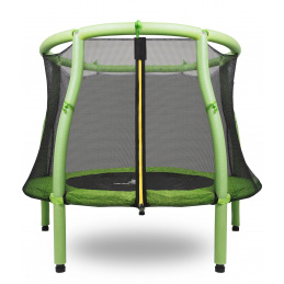 Aga Otroška trampolina 116 cm Svetlo zelena + zaščitna mreža
