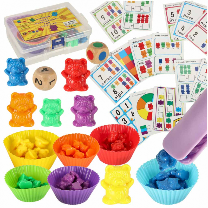 Aga Montessori igra - Preštej medvedke - 44 delov