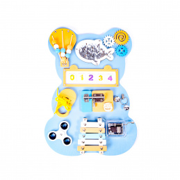 Aga4Kids Montessori lesena tabla Medved Modra Aga4Kids Montessori lesena tabla Medved Modra