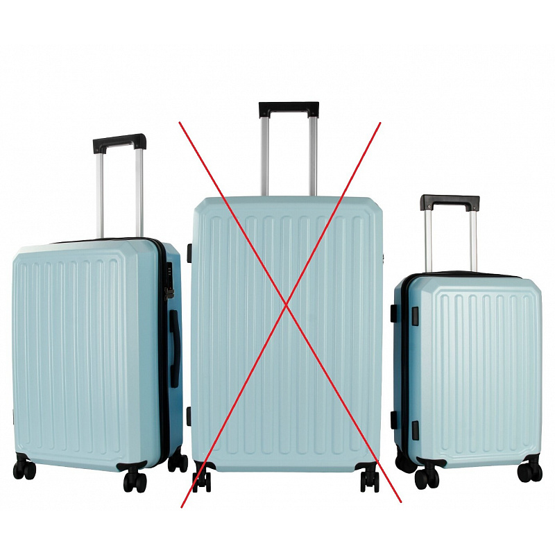 Aga Travel Komplet potovalnih kovčkov vel. M+S Moder 6CZ034 - II. KAKOVOST