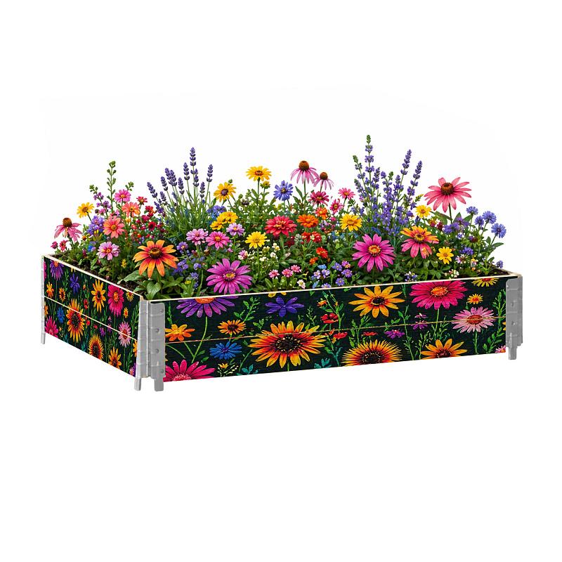 Aga Dvignjena greda 120x80x40 cm Cvetlice