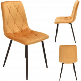 Oblazinjeni žametni gorčični stol PIADO