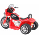 Otroško kolo na baterije Chopper Rdeča + 3 kolesa + zvoki + LED luči