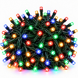 Aga božična veriga 300 LED z bleščečim učinkom Barvna