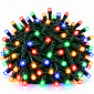 Aga božična veriga 300 LED z bleščečim učinkom Barvna