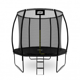 Aga SPORT EXCLUSIVE Trampolin 250 cm Črna + zaščitna mreža + lestev