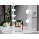 Aga Toaletna miza z ogledalom, osvetlitvijo in el.vtičnica Sijajno bela