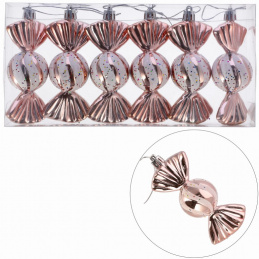 Plastične sladkorne okraske šest kosov šampanjsko roza