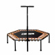 Aga FITNESS Trampolin 130 cm Oranžna + ročaj