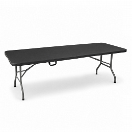 Aga Vrtna zložljiva miza 240x74x74 cm Črna
