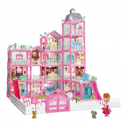 B22M HIŠKA ZA LUTKE VILA 6 NIVOJEV POHIŠTVO 374el