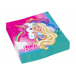 Barbie Papirnati prtički Barbie 33x33cm 20 kos