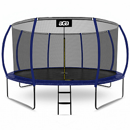 Aga SPORT EXCLUSIVE Trampolin 430 cm Temno modra + zaščitna mreža + lestev