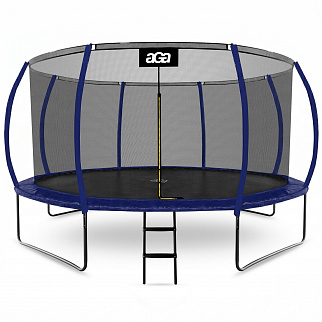 Aga SPORT EXCLUSIVE Trampolin 430 cm Temno modra + zaščitna mreža + lestev