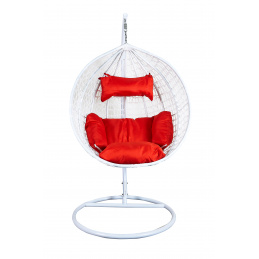 Aga Viseči stol ORTA Bela/Rdeča