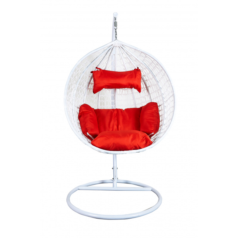 Aga Viseči stol ORTA Bela/Rdeča