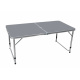 Aga Zložljiva kamping miza 120x60x54/60/70 cm Siva