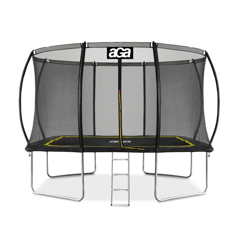 Aga Pravokotna trampolina 244x335 cm Črna/Rumena