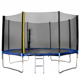 Linder Exclusiv Trampolin XXL 430 cm + zaščitna mreža + lestev + pokrivna ponjava