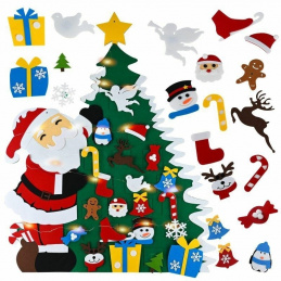 E14C SVETLEČA BOŽIČNA DREVESCA IZ FILCA LED         OKRASKI