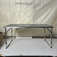 Aga Zložljiva kamping miza 120x60x54/60/70 cm Siva