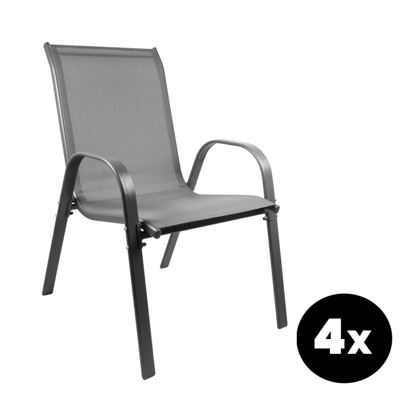 Aga 4x Vrtni stol MR4400GY-4 Siva
