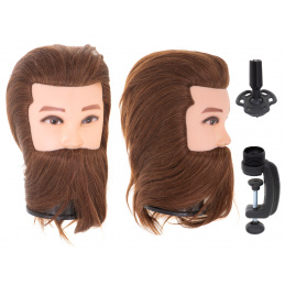 Aga Holičski trening - glava z brado BARBER rjava