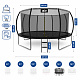 Aga SPORT EXCLUSIVE Trampolin 430 cm Črna + zaščitna mreža + lestev - II. KAKOVOST