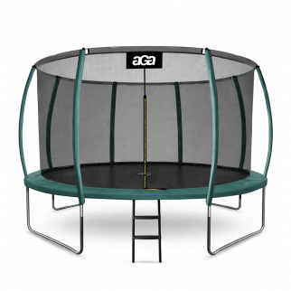 Aga SPORT EXCLUSIVE Trampolin 366 cm Temno zelena + zaščitna mreža + lestev