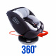 Aga Avtosedež i-Size 360° 0-36 kg DS1814 Črna/Siva