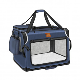 Tresko Prevozna škatla za pse in mačke 70x52x52 cm Modra