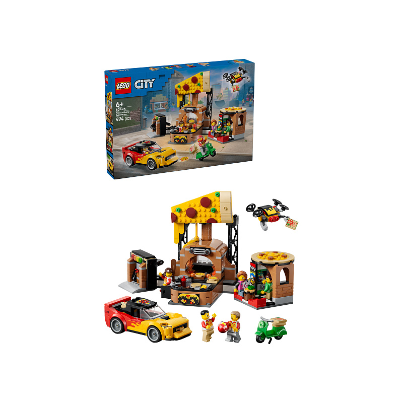LEGO® City 60496 Vse za dostavo pice z vozili