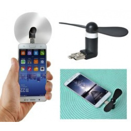 Mini ventilator microUSB črna ISO 5770