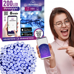 200LED HLADNA BELA - SVETILKA S TELEFONSKIM UPRAVLJANJEM
