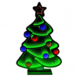 LD14 LED 3D SVETLEČA JELKA DEKORACIJA    KROGLE