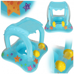 Napihljiva blazina za čoln z blazino na kolesih s baldahinom