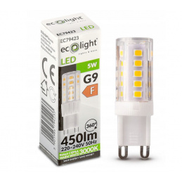 LED žarnica - G9 - 5W - 450lm - topla bela