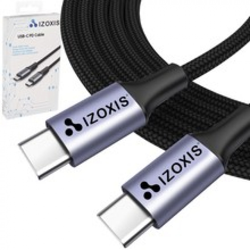 Kabel USB Tip-C PD, 2m črn Izoxis 18927
